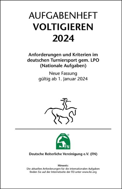Produktbild: Aufgabenheft &ndash; Voltigieren 2024