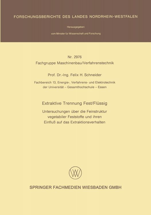 Produktbild: Extraktive Trennung Fest/Fl&uuml;ssig