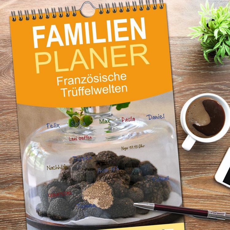 Produktbild: Familienplaner 2026 - Franz&ouml;sische Tr&uuml;ffelwelten mit 5 Spalten (Wandkalender, 21 x 45 cm) CALVENDO