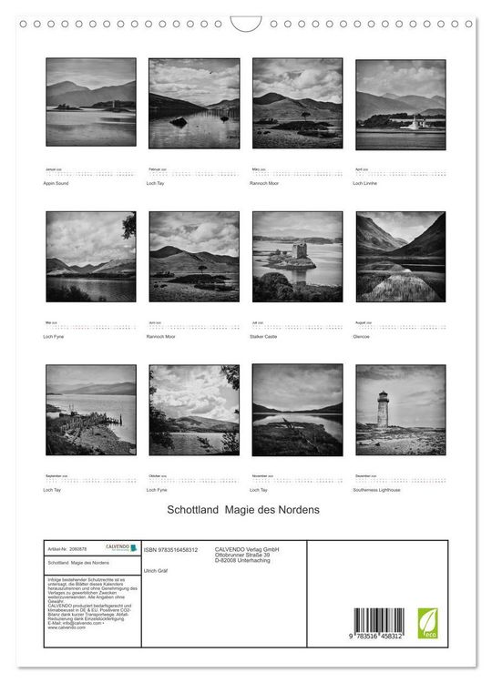 Produktbild: Schottland Magie des Nordens (Wandkalender 2026 DIN A3 hoch), CALVENDO Monatskalender