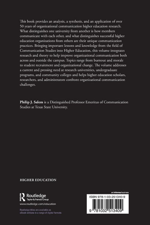 Produktbild: Organizational Communication Dynamics and Higher Education
