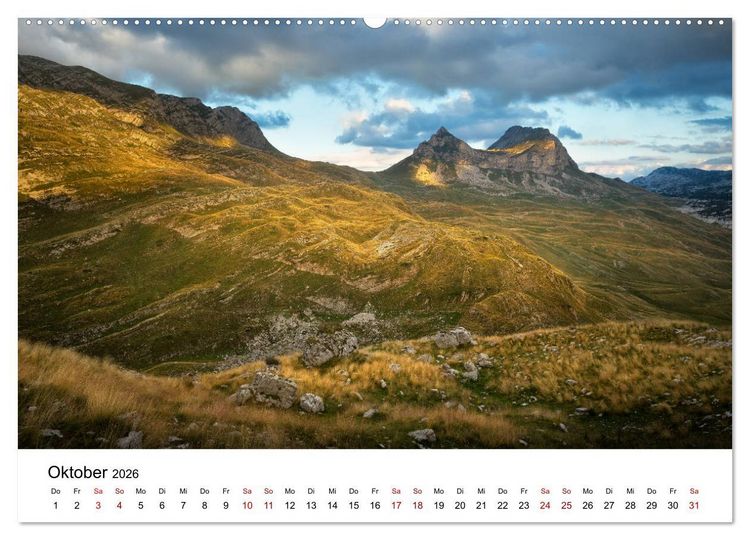 Produktbild: Montenegro - Land der schwarzen Berge (Wandkalender 2026 DIN A2 quer), CALVENDO Monatskalender