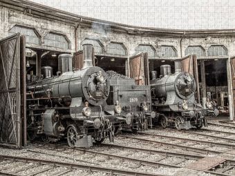 Produktbild: CALVENDO Puzzle Dampflokomotiven 2978,1367 und 705 | 2000 Teile Lege-Gr&ouml;&szlig;e 90x67cm Foto-Puzzle f&uuml;r gl&uuml;ckliche Stunden