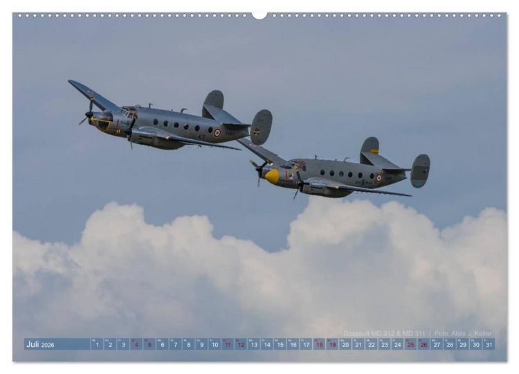 Produktbild: Historische Propellerflugzeuge 2026 (Wandkalender 2026 DIN A2 quer), CALVENDO Monatskalender