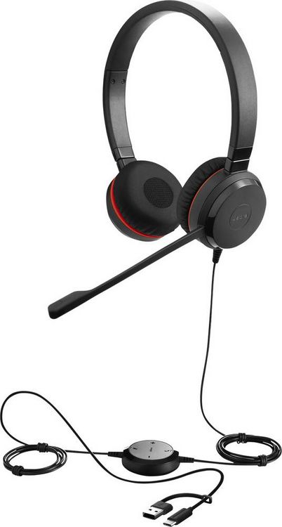 Produktbild: Jabra Evolve 30 II On Ear Headset kabelgebunden Stereo Schwarz Noise Cancelling, Mikrofon-Rauschunterdr&uuml;ckung Headset