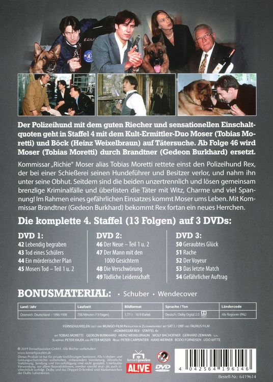 Produktbild: Kommissar Rex - Die komplette 4. Staffel [3 DVDs]