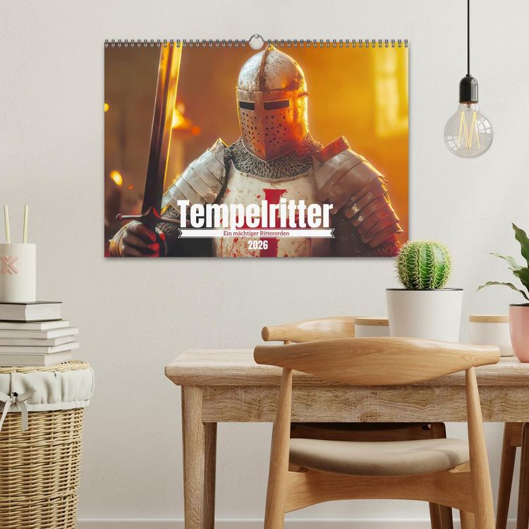 Produktbild: Tempelritter - Ein m&auml;chtiger Ritterorden (Wandkalender 2026 DIN A3 quer), CALVENDO Monatskalender