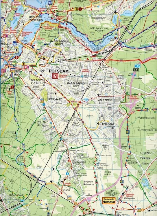 Produktbild: S&uuml;dliches Berlin - Teltow, Ludwigsfelde und Umgebung 1 : 35 000. Radwander- und Wanderkarte