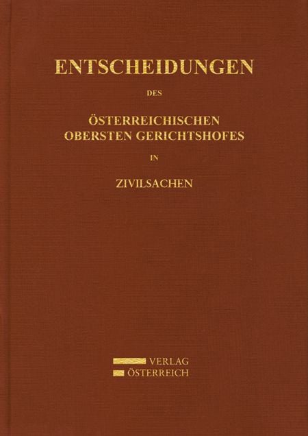 Produktbild: Entscheidungen des &Ouml;sterreichischen Gerichtshofes in Zivilsachen
