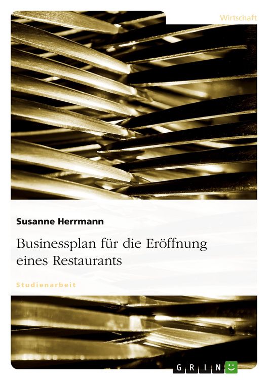 Produktbild: Businessplan f&uuml;r die Er&ouml;ffnung eines Restaurants