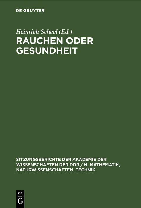 Produktbild: Rauchen oder Gesundheit