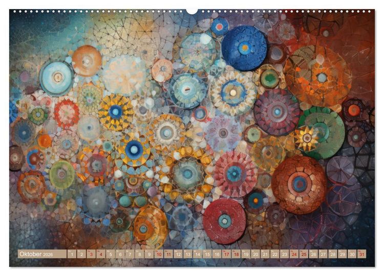 Produktbild: Geometrische Kaleidoskope (hochwertiger Premium Wandkalender 2026 DIN A2 quer), Kunstdruck in Hochglanz