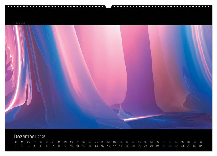 Produktbild: Abstrakte Kunst (hochwertiger Premium Wandkalender 2026 DIN A2 quer), Kunstdruck in Hochglanz