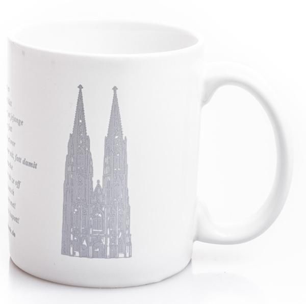 Produktbild: Kaffeebecher "Dom Grundgesetz" wei&szlig;