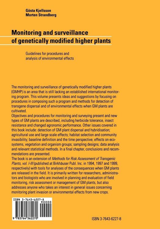 Produktbild: Monitoring and surveillance of genetically modified higher plants