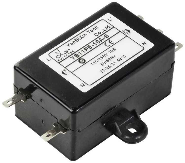 Produktbild: TRU COMPONENTS TC-10471952 Netzfilter 250 V/AC 10A 0.3 mH (L x B x H) 68 x 50 x 25mm 1St.