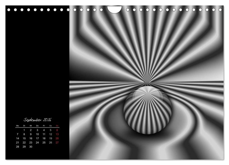 Produktbild: Optische Kunst im Quadrat (Wandkalender 2026 DIN A4 quer), CALVENDO Monatskalender