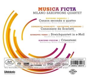 Produktbild: Musica Ficta-Werke f&uuml;r Saxophon Quartett
