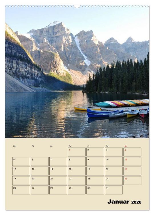 Produktbild: Kanadas gro&szlig;e Seen / Planer (hochwertiger Premium Wandkalender 2026 DIN A2 hoch), Kunstdruck in Hochglanz
