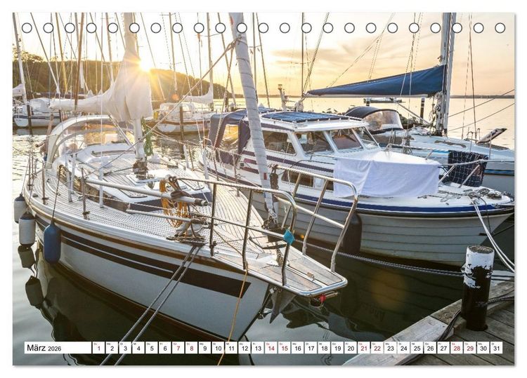 Produktbild: Faszination Segeln - An der Flensburger F&ouml;rde (Tischkalender 2026 DIN A5 quer), CALVENDO Monatskalender