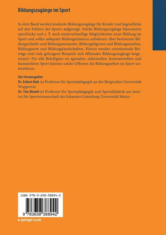 Produktbild: Bildungszug&auml;nge im Sport