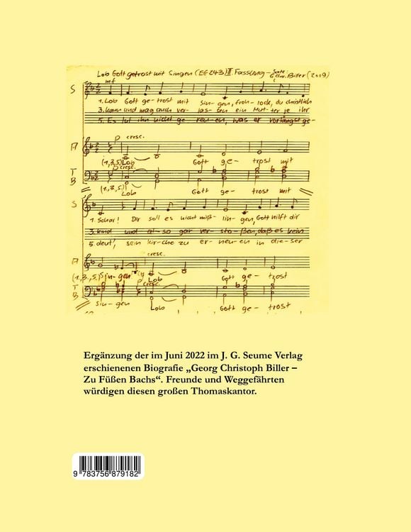 Produktbild: Thomaskantor Georg Christoph Biller