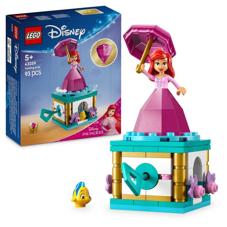 Produktbild: LEGO ǀ Disney 43259 Princess Arielle Spieluhr, Bauset mit Mini Puppe