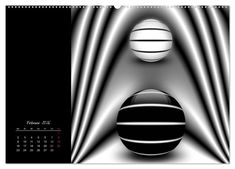 Produktbild: Optische Kunst im Quadrat (Wandkalender 2026 DIN A2 quer), CALVENDO Monatskalender