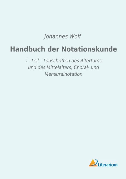Produktbild: Handbuch der Notationskunde