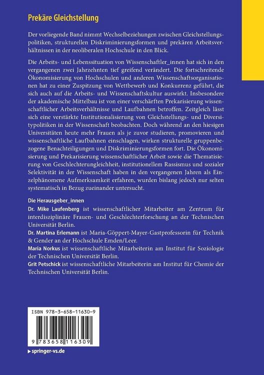 Produktbild: Prek&auml;re Gleichstellung
