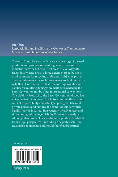Produktbild: Responsibility and Liability in the Context of Transboundary Movements of Hazardous Wastes by Sea