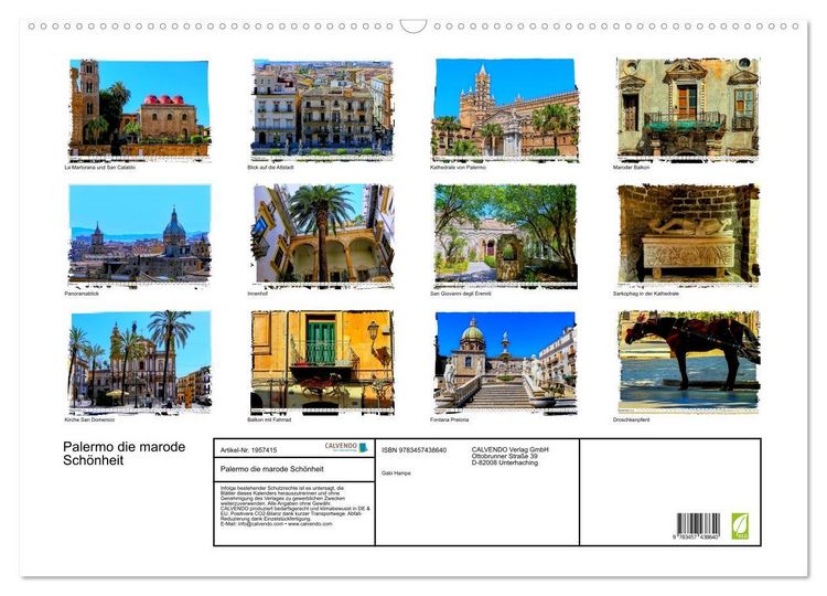 Produktbild: Palermo die marode Sch&ouml;nheit (Wandkalender 2026 DIN A2 quer), CALVENDO Monatskalender