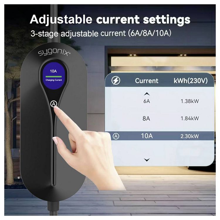 Produktbild: Sygonix Mobile Ladestation Typ 2 Mode 2 10A 2.3kW