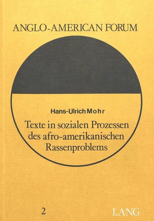 Produktbild: Texte in sozialen Prozessen des afro-amerikanischen Rassenproblems