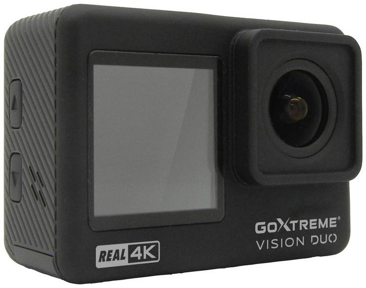 Produktbild: GoXtreme GoXtreme Vision Duo 4K Action Cam 4K, Dual-Display, Spritzwassergesch&uuml;tzt, Staubgesch&uuml;tzt, Wasserfest, WLAN, Zeitraffer