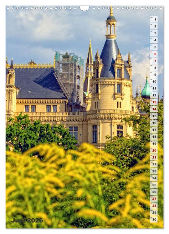 Produktbild: Schweriner Schloss - Impressionen aus Mecklenburg-Vorpommern (Wandkalender 2026 DIN A3 hoch), CALVENDO Monatskalender