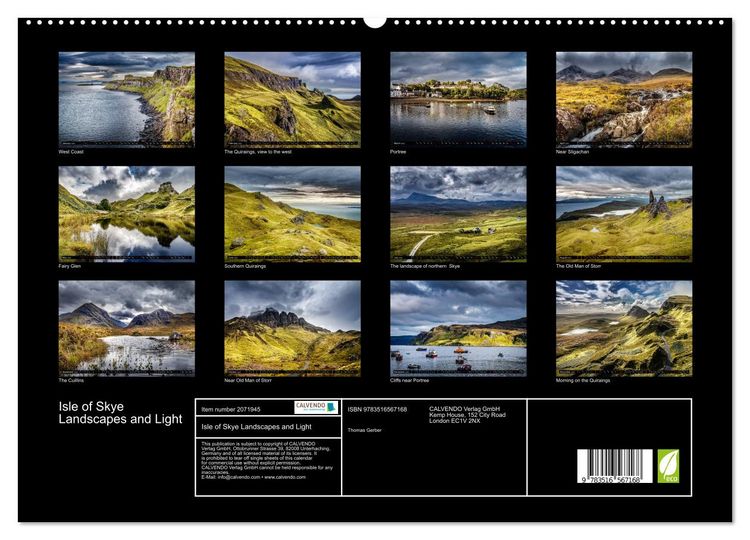 Produktbild: Isle of Skye Landscapes and Light (High Quality Premium Wall Calendar 2026 DIN A2 landscape),CALVENDO 12 Month Wall Calendar
