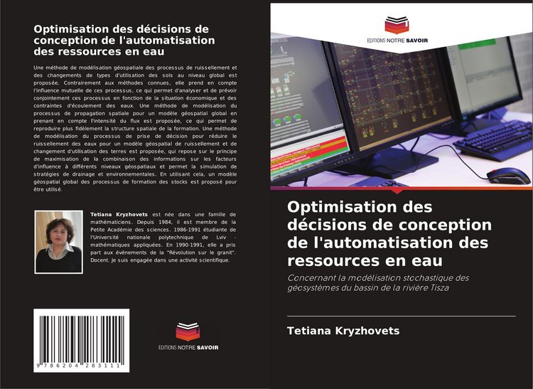 Produktbild: Optimisation des d&eacute;cisions de conception de l'automatisation des ressources en eau
