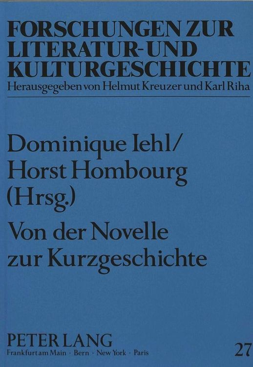 Produktbild: Von der Novelle zur Kurzgeschichte