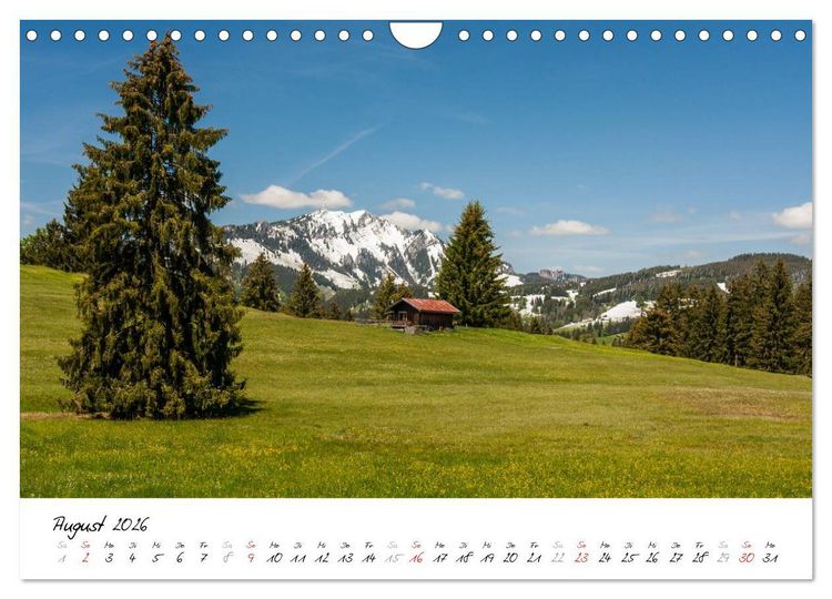 Produktbild: Erlebnis Oberallg&auml;u (Wandkalender 2026 DIN A4 quer), CALVENDO Monatskalender