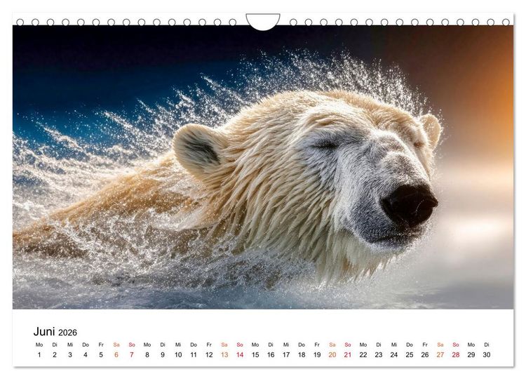 Produktbild: Eisb&auml;ren - die Stimme der Wildnis (Wandkalender 2026 DIN A4 quer), CALVENDO Monatskalender