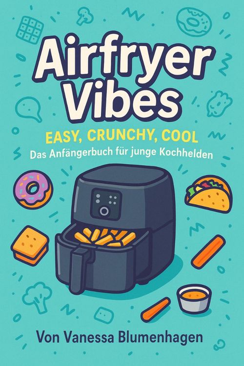 Produktbild: Airfryer Vibes - Easy, Crunchy, Cool: Das Anf&auml;ngerbuch f&uuml;r junge Kochhelden