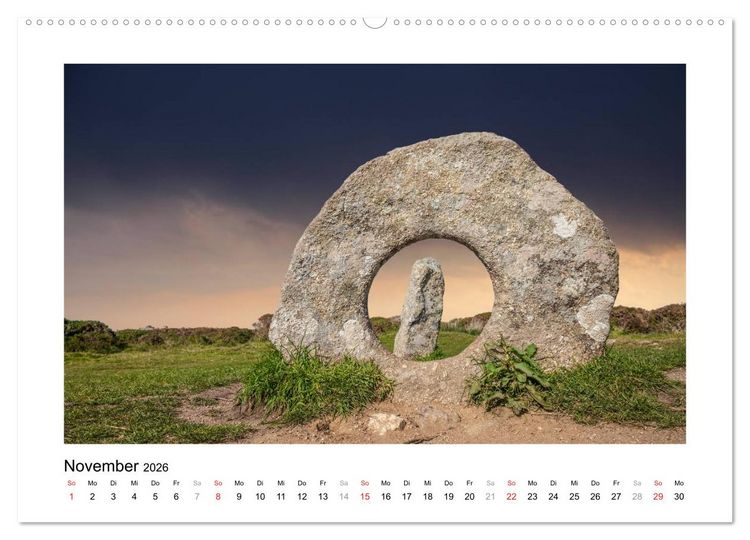 Produktbild: Cornwall - Land zwischen den Meeren (Wandkalender 2026 DIN A2 quer), CALVENDO Monatskalender