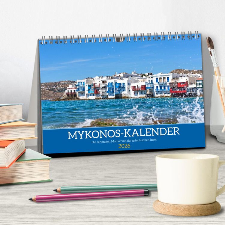 Produktbild: Griechenland - Mykonos Kalender (Tischkalender 2026 DIN A5 quer), CALVENDO Monatskalender