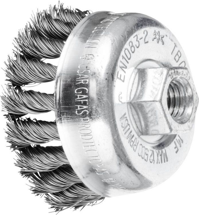 Produktbild: PFERD TOOLS Topfb&uuml;rste mit Gewinde, gezopft POS TBG 65/M14 ST 0,35 Tbg 43305002 1 St.