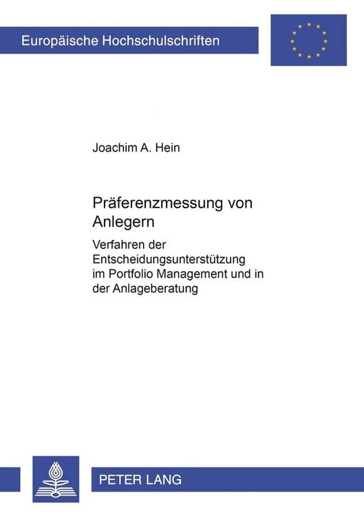 Produktbild: Pr&auml;ferenzmessung von Anlegern