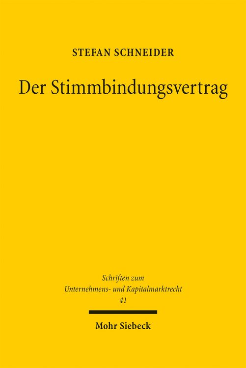 Produktbild: Der Stimmbindungsvertrag