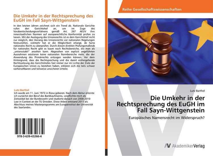 Produktbild: Die Umkehr in der Rechtsprechung des EuGH im Fall Sayn-Wittgenstein