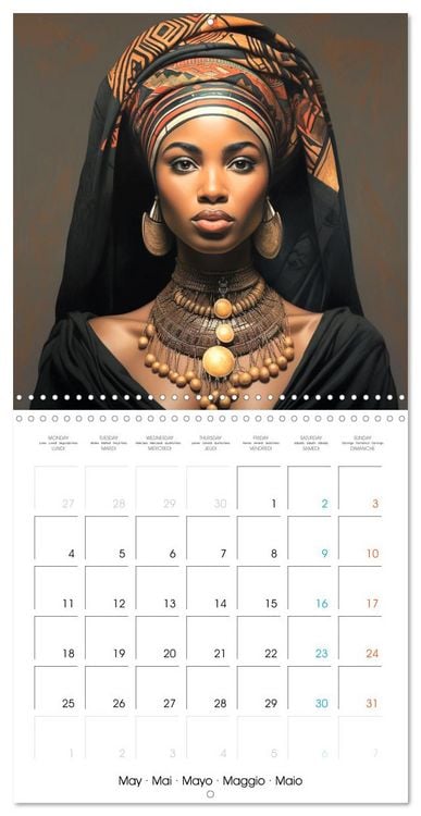 Produktbild: Femmes sublimes d'Afrique (Calendrier mural carr&eacute; 2026 30x30 cm) Calendrier double avec une page pour vos prises de notes