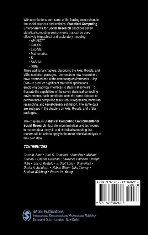 Produktbild: Statistical Computing Environments for Social Research